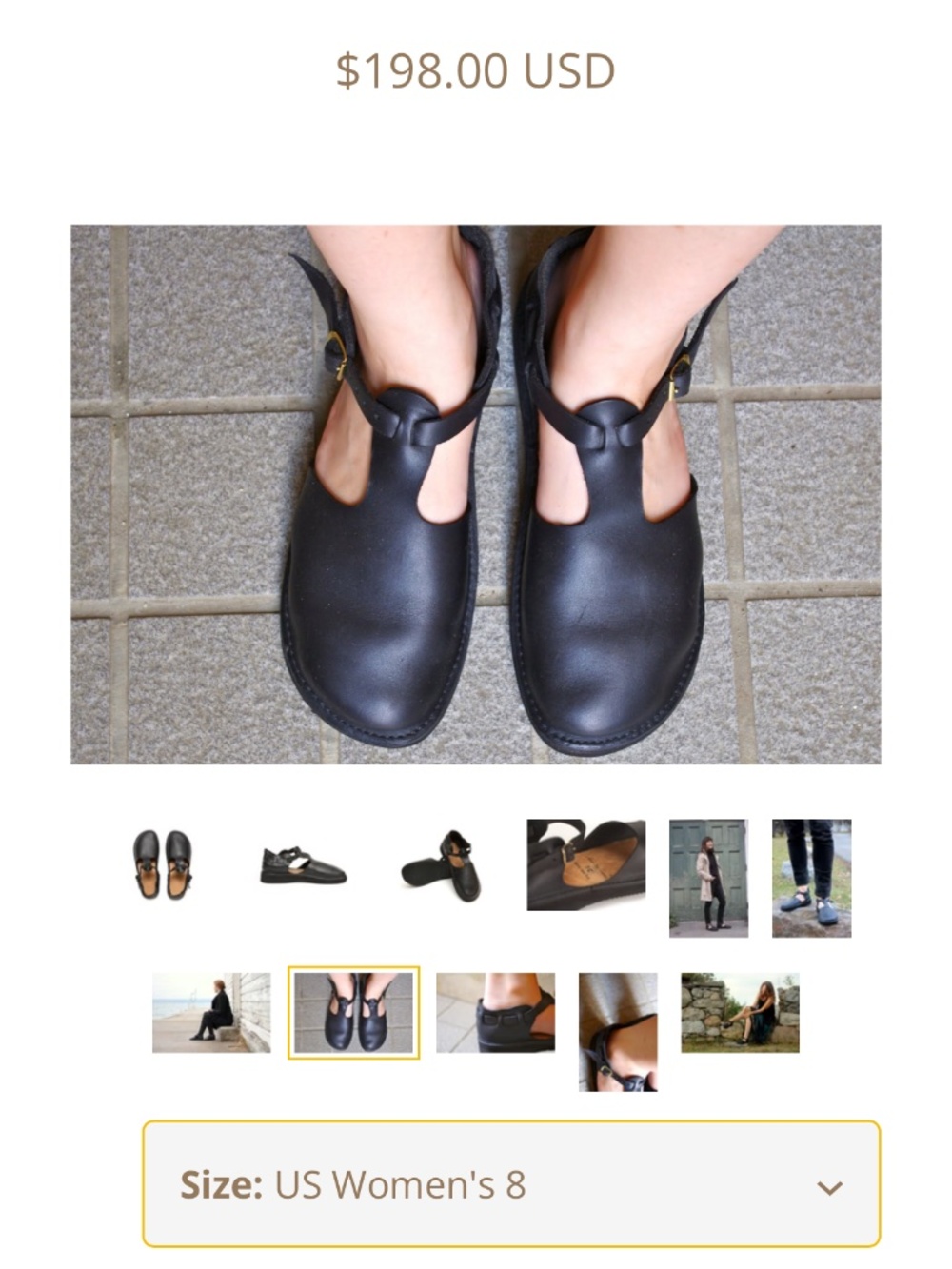Aurora T-Strap Size 8